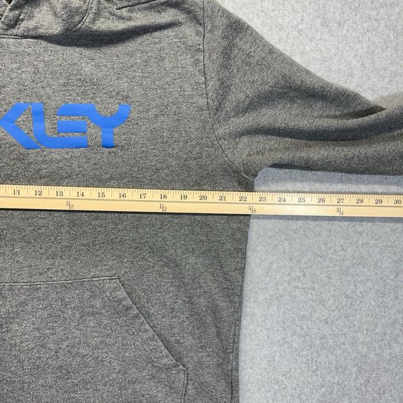 Oakley Hoodie Men’s Large L Grey Pullover Spellout Sweatshirt Regular Fit Y2K - Picture 5 of 7